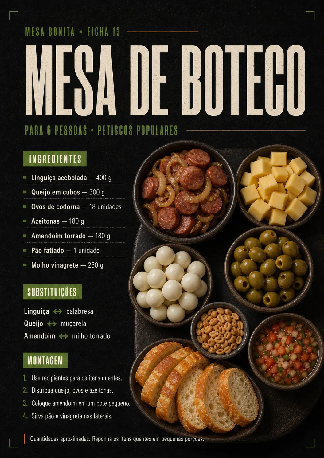 Ficha visual Mesa de Boteco