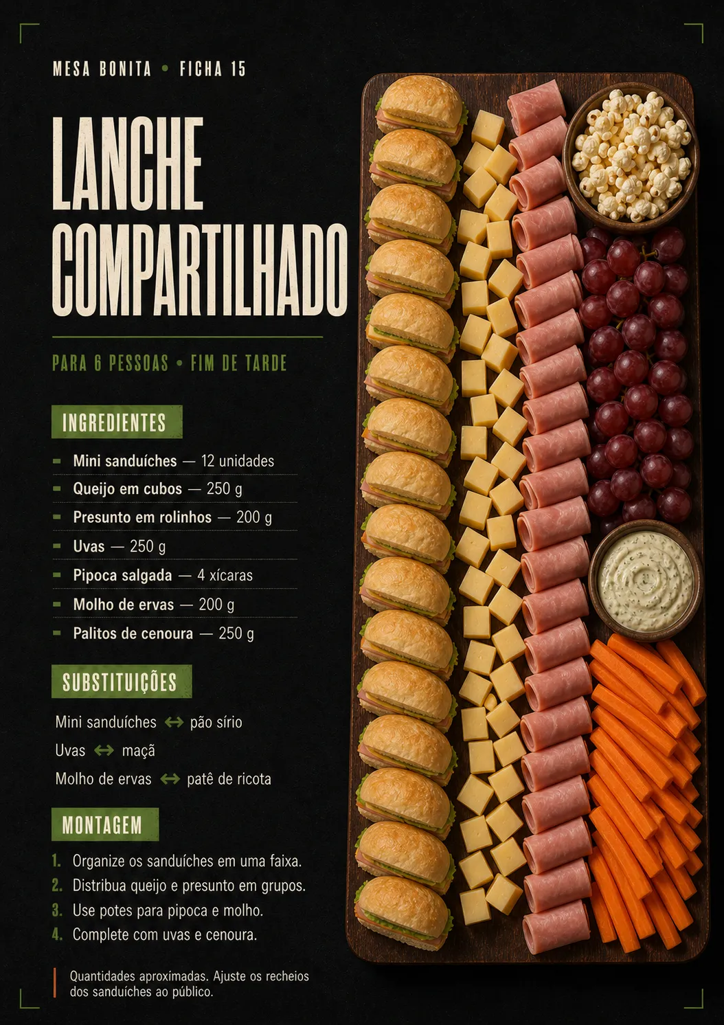 Ficha visual Lanche Compartilhado